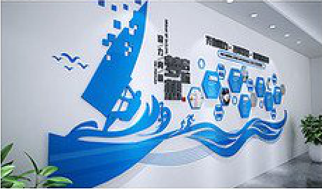 务川海浪主题文化墙如何设计？