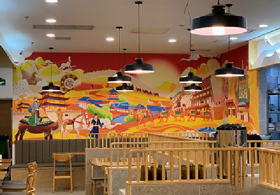 务川商业空间彩绘介绍。