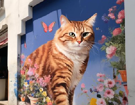 务川自己绘制有个性的手绘墙