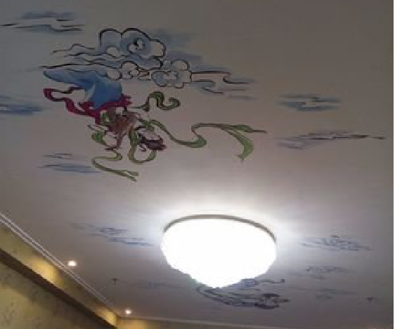 务川如何快速绘制天花板上的手绘墙？
