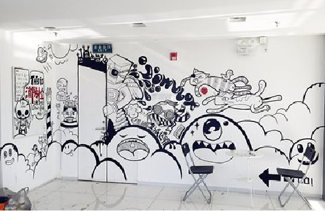 务川手绘墙并非传统涂鸦。